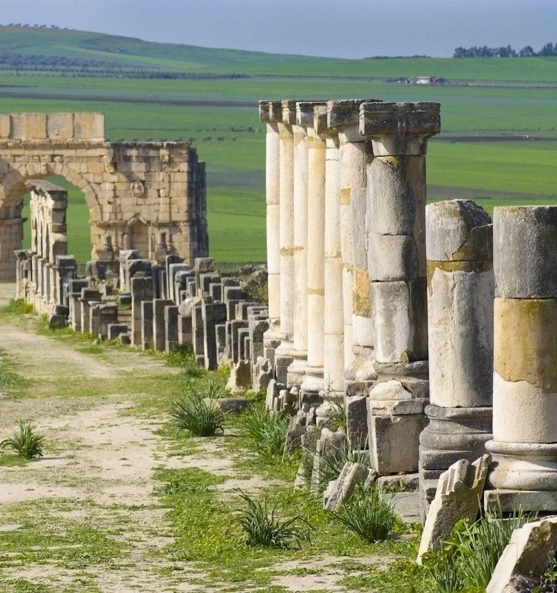 Ancient Roman ruins of Volubilis during 8 days tour from Tangier to Marrakech via Merzouga